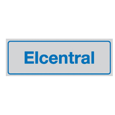 Skylt Elcentral (Alu)